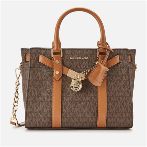 michael kors hamilton small satchel shoulder crossbody bag|Michael Kors opened satchel purse.